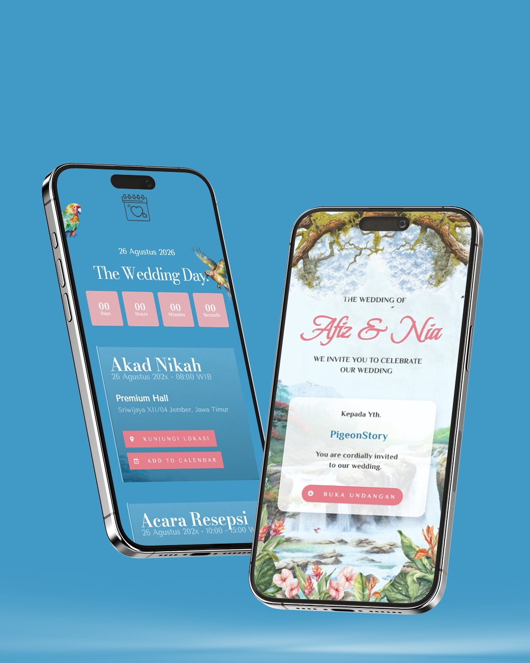 Tema undangan digital Premium 11 - Desain Premium elegan dan modern