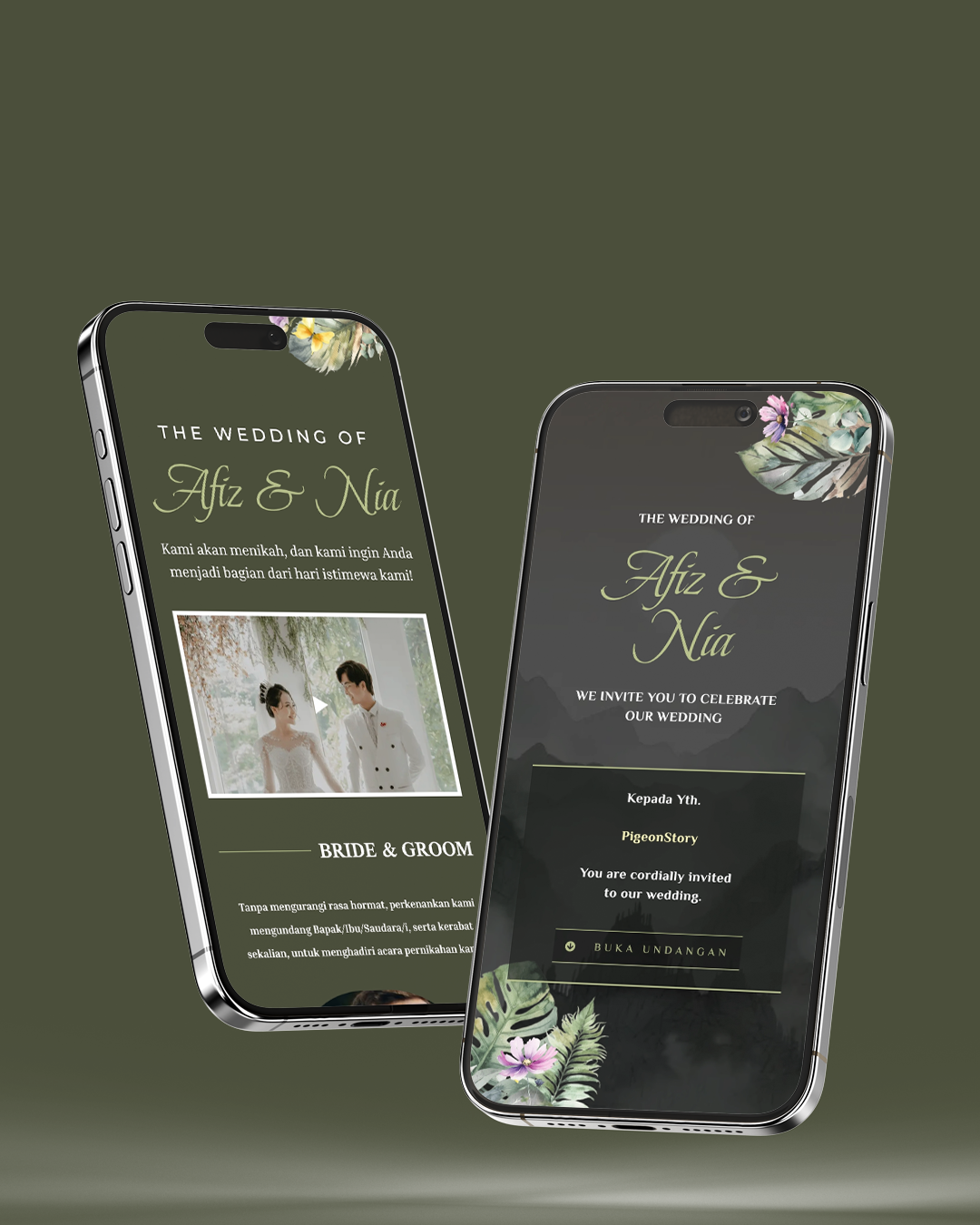 Tema undangan digital Premium 16 - Desain Premium elegan dan modern