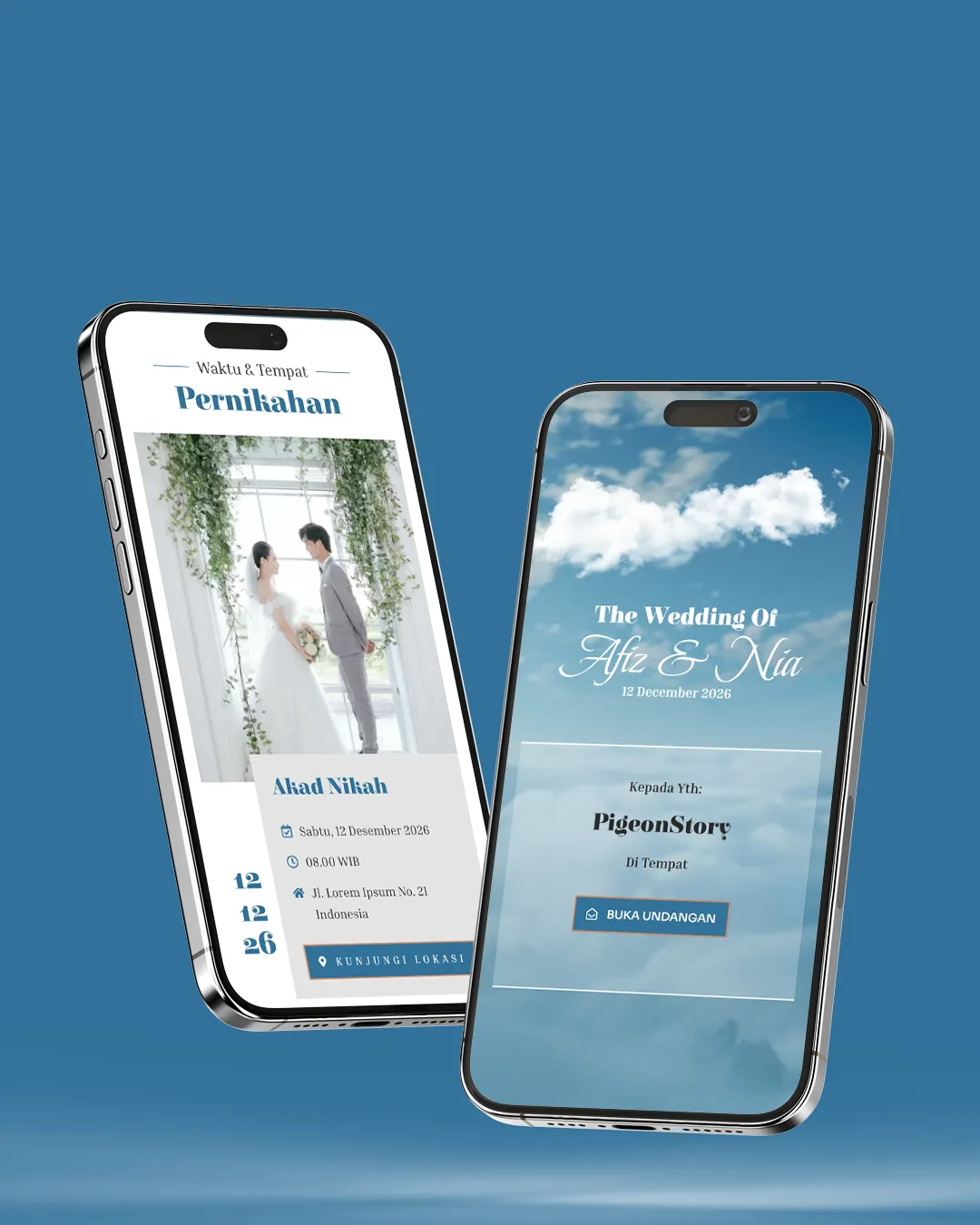 Tema undangan digital Premium 17 - Desain Premium elegan dan modern