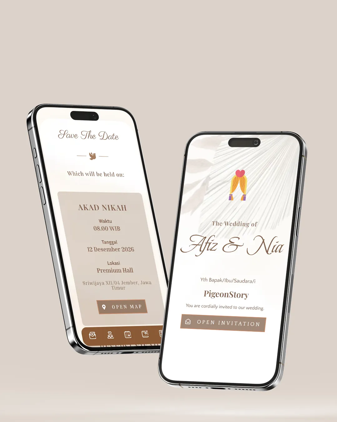 Tema undangan digital Watercolor 2 - Desain Watercolor elegan dan modern