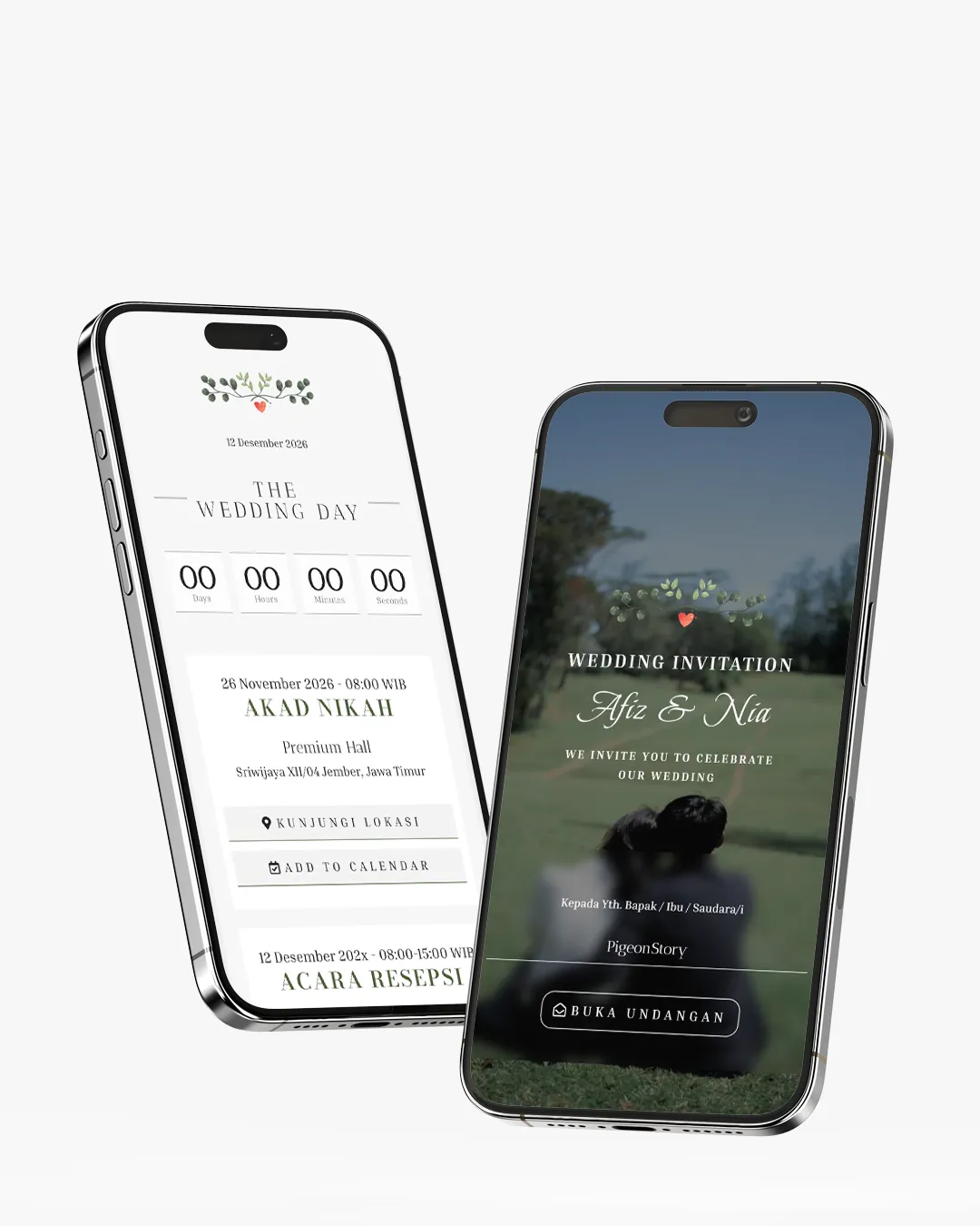 Tema undangan digital Minimalist 6 - Desain Minimalist elegan dan modern