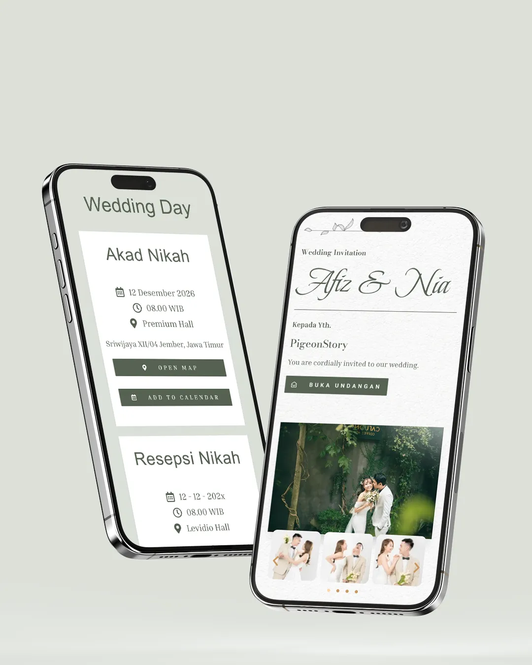 Tema undangan digital Minimalist 7 - Desain Minimalist elegan dan modern