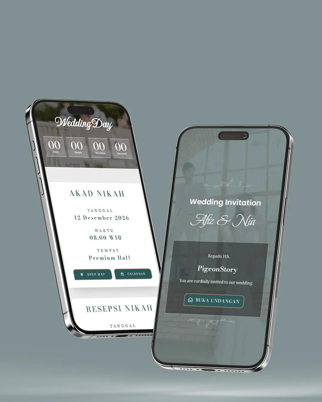 Tema undangan digital Minimalist 9 - Desain Minimalist elegan dan modern