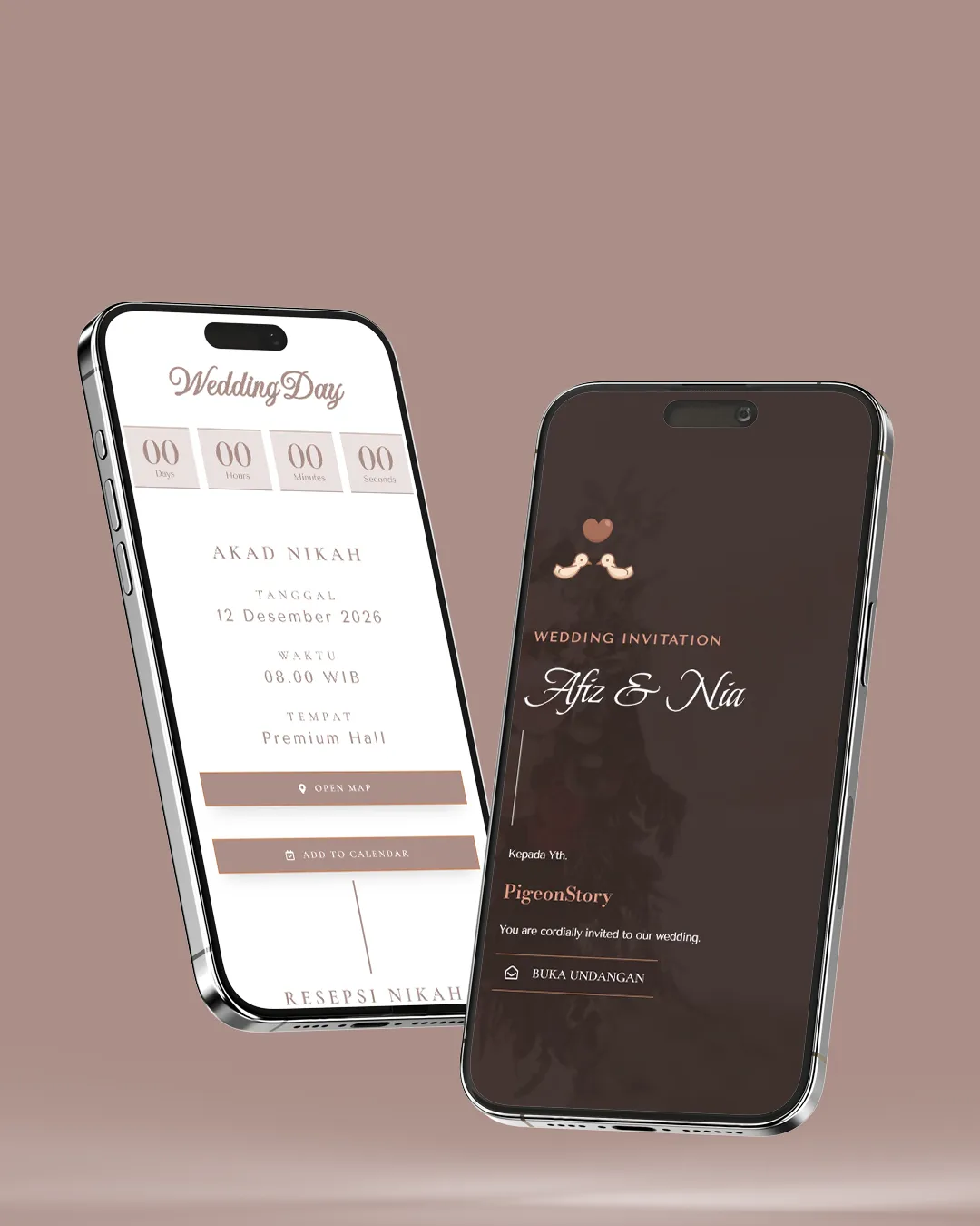Tema undangan digital Minimalist 10 - Desain Minimalist elegan dan modern