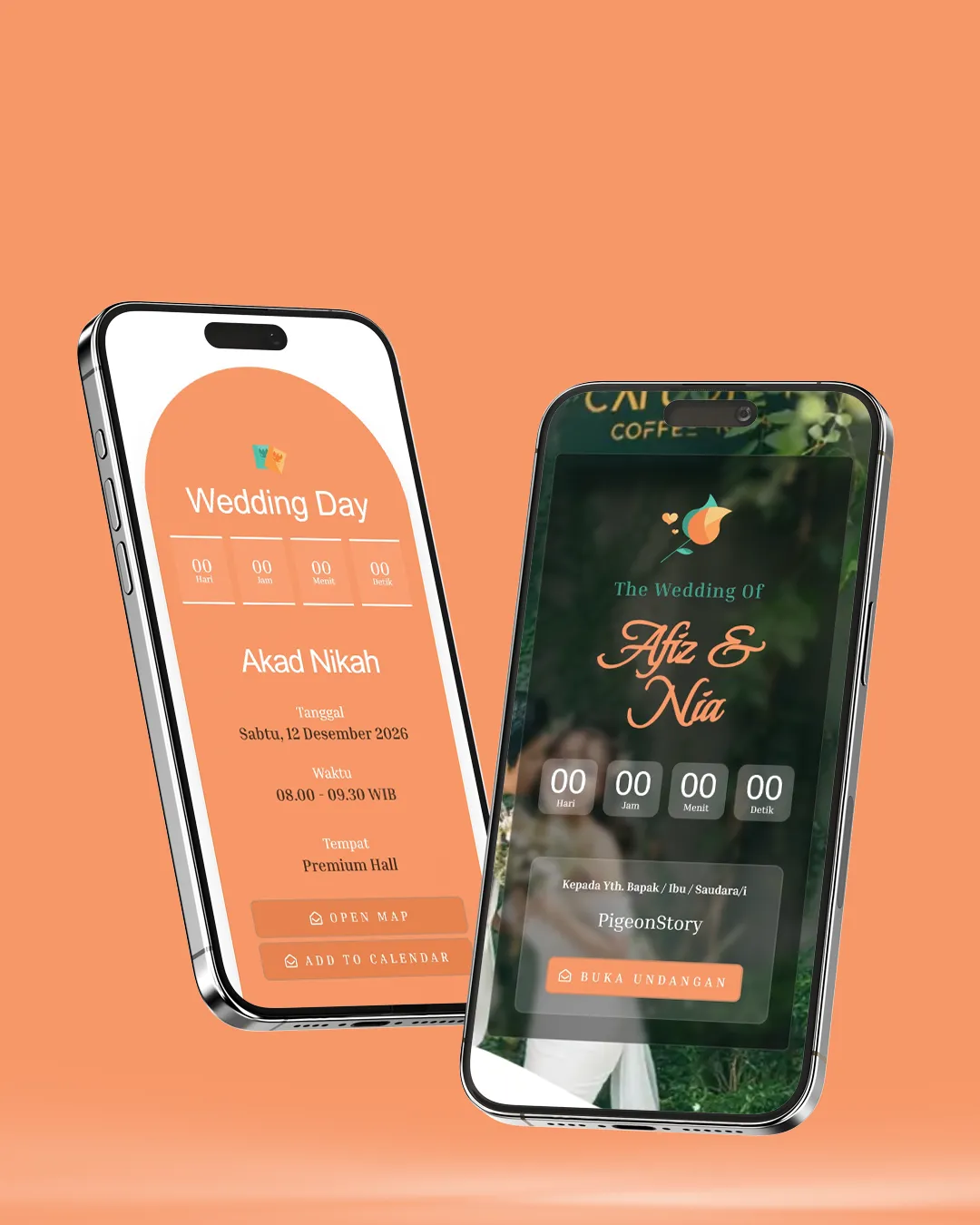 Tema undangan digital Floral 3 - Desain Floral elegan dan modern