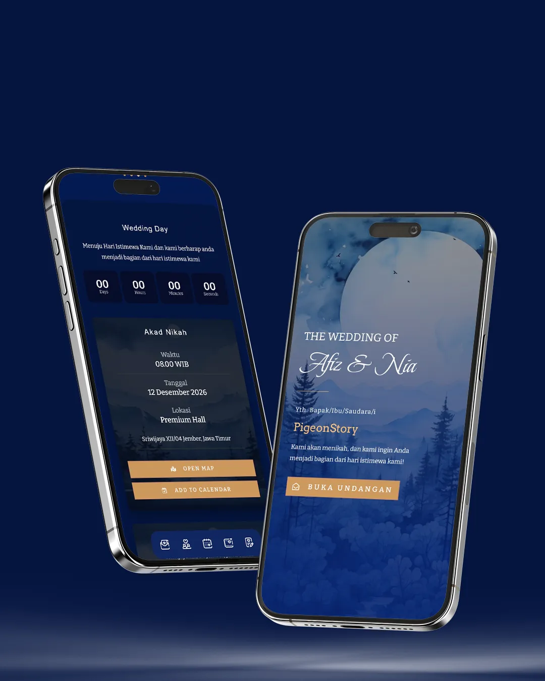 Tema undangan digital floral 8 - Desain Floral elegan dan modern