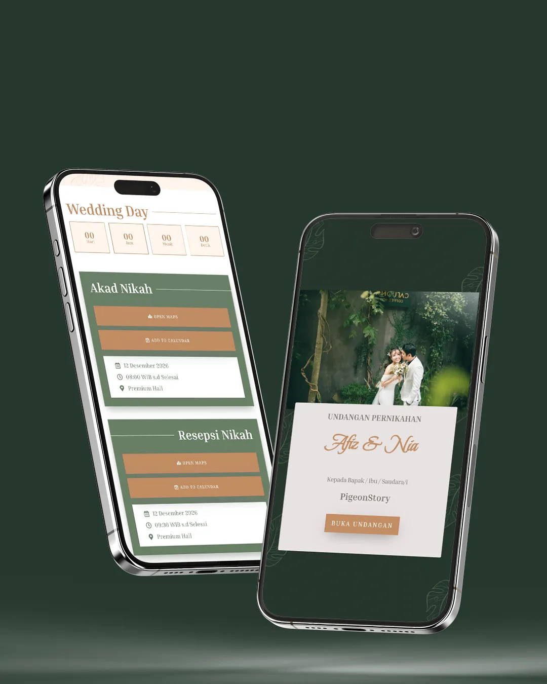 Tema undangan digital floral 9 - Desain Floral elegan dan modern