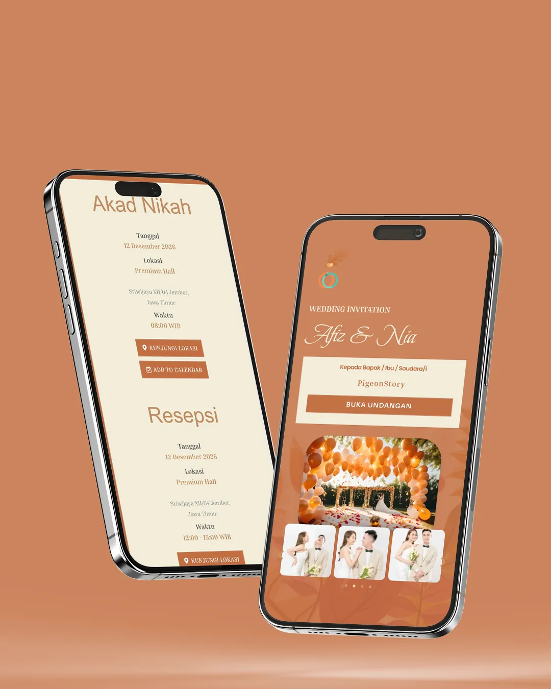 Tema undangan digital Floral 10 - Desain Floral elegan dan modern