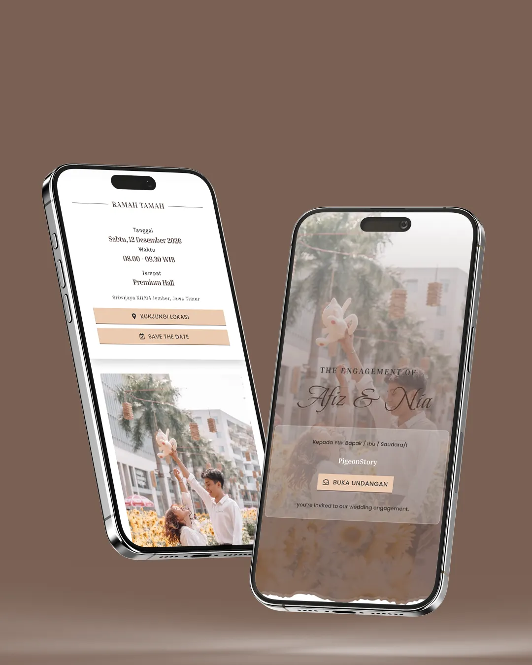 Tema undangan digital Minimalist 11 - Desain Minimalist elegan dan modern