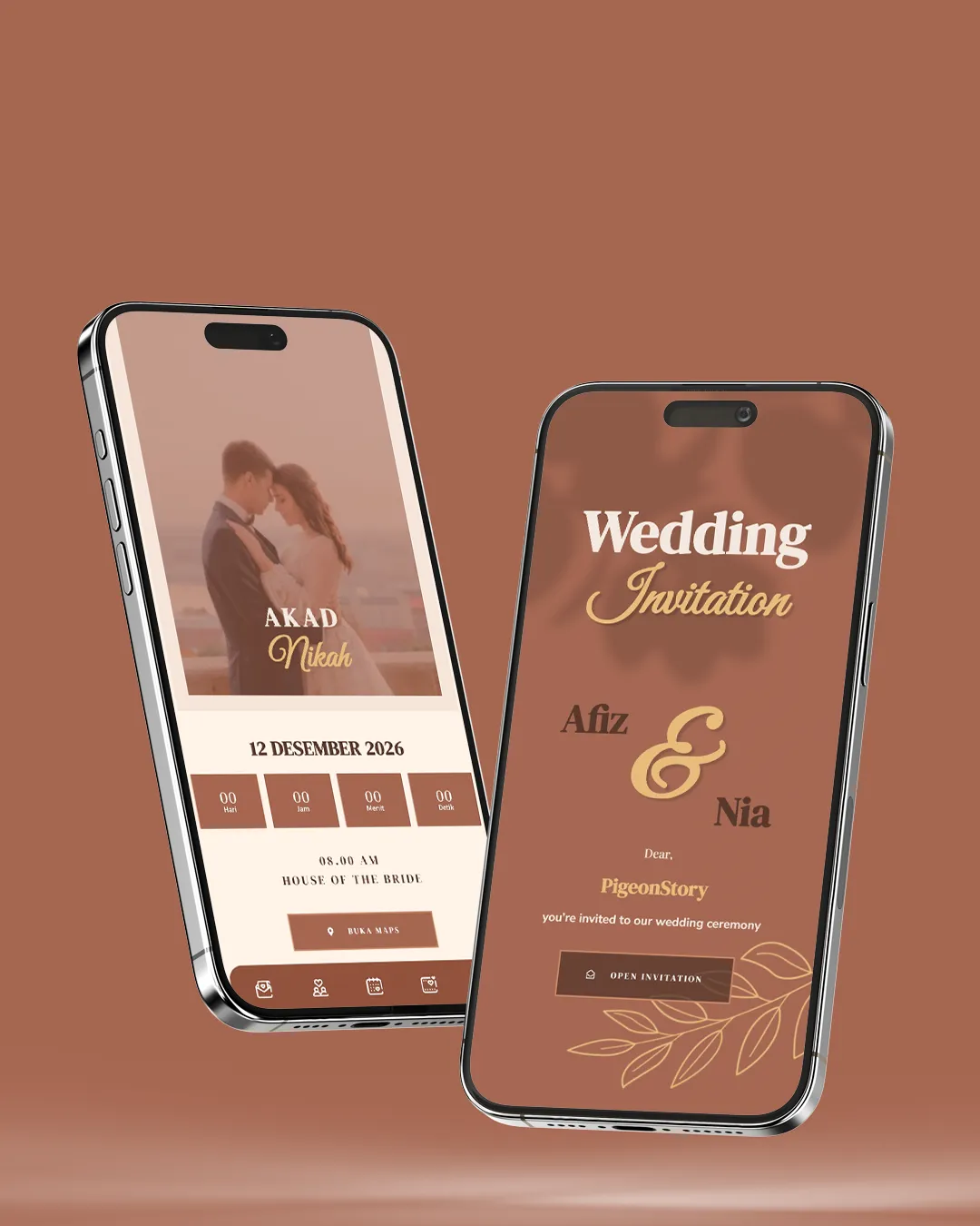 Tema undangan digital Floral 11 - Desain Floral elegan dan modern