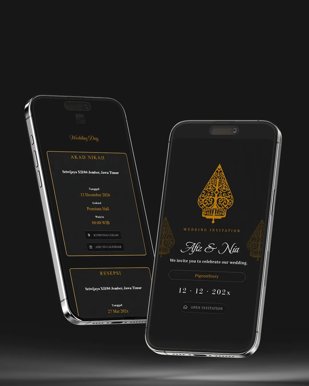 Tema undangan digital Adat Jawa - Desain Adat elegan dan modern