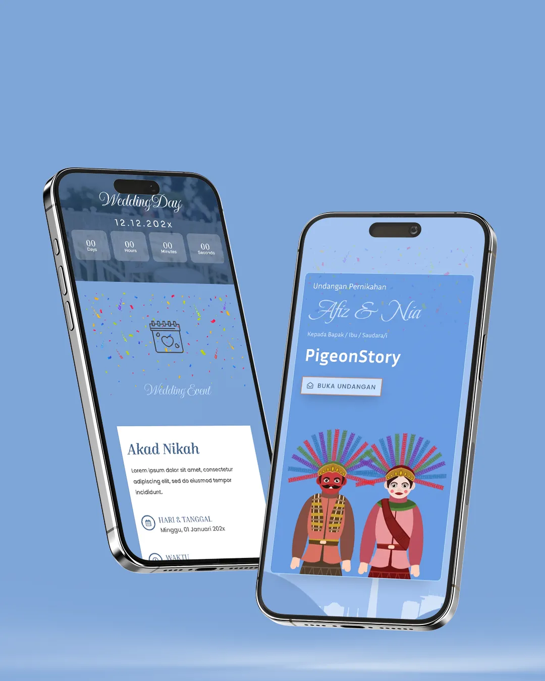 Tema undangan digital Adat Betawi - Desain Adat elegan dan modern