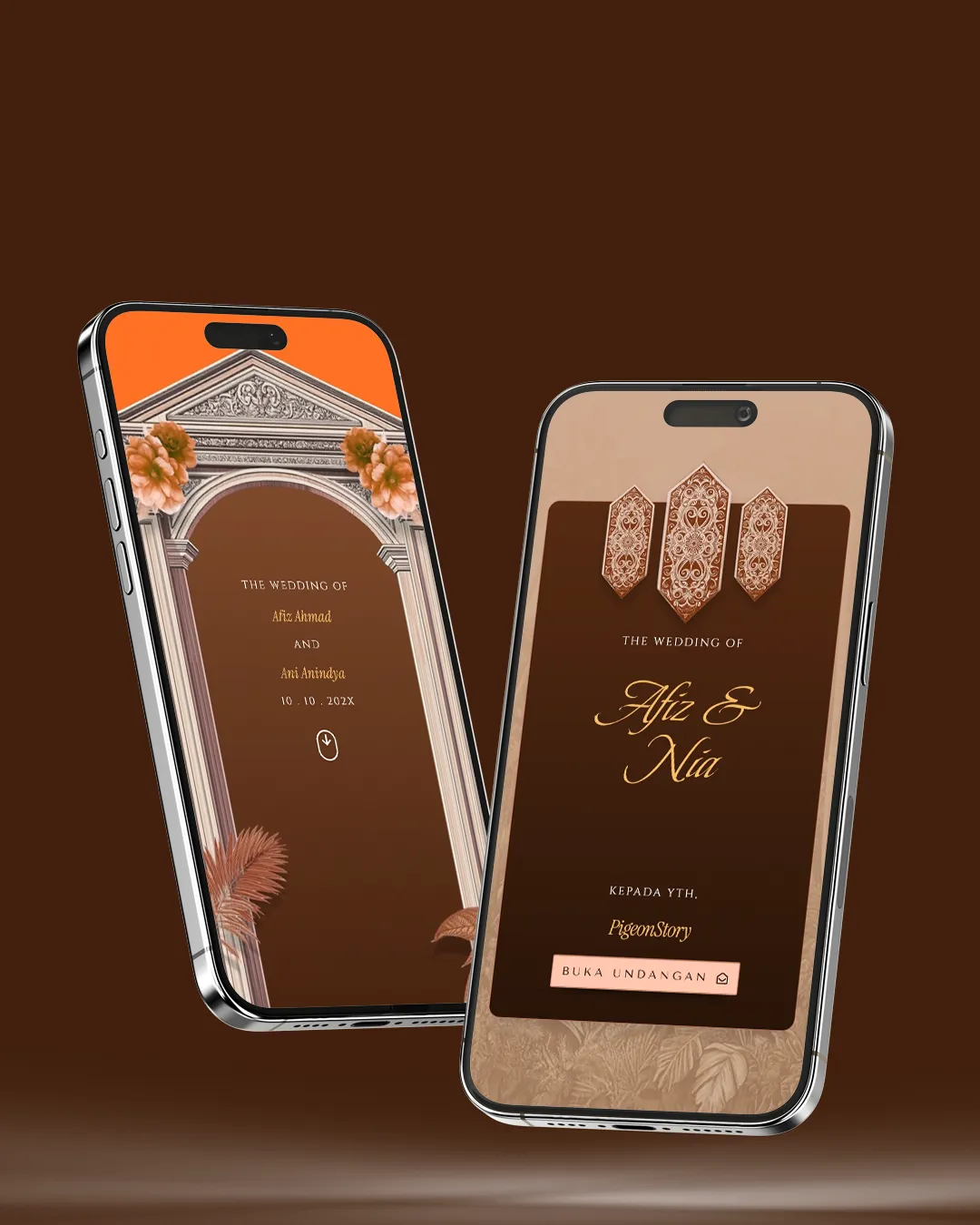 Tema undangan digital Premium Adat Dayak - Desain Premium Adat elegan dan modern